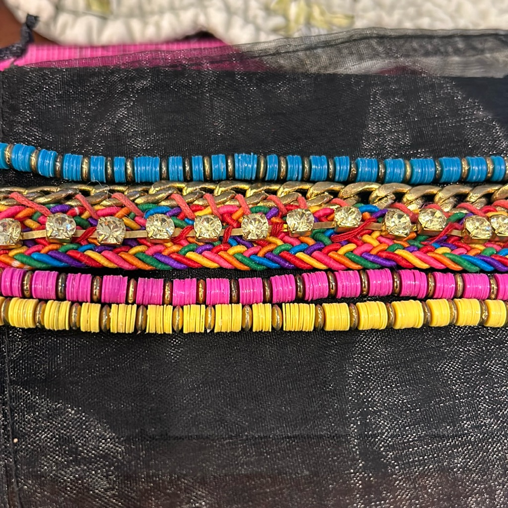 Multi Strand Multi Colored Beaded Bracelet-Boutique 18$